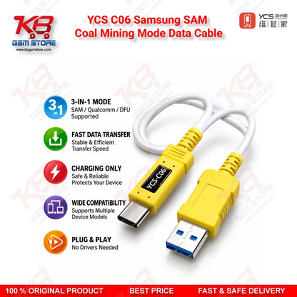 YCS C06 Samsung SAM Coal Mining Mode Data Cable Odin Flash