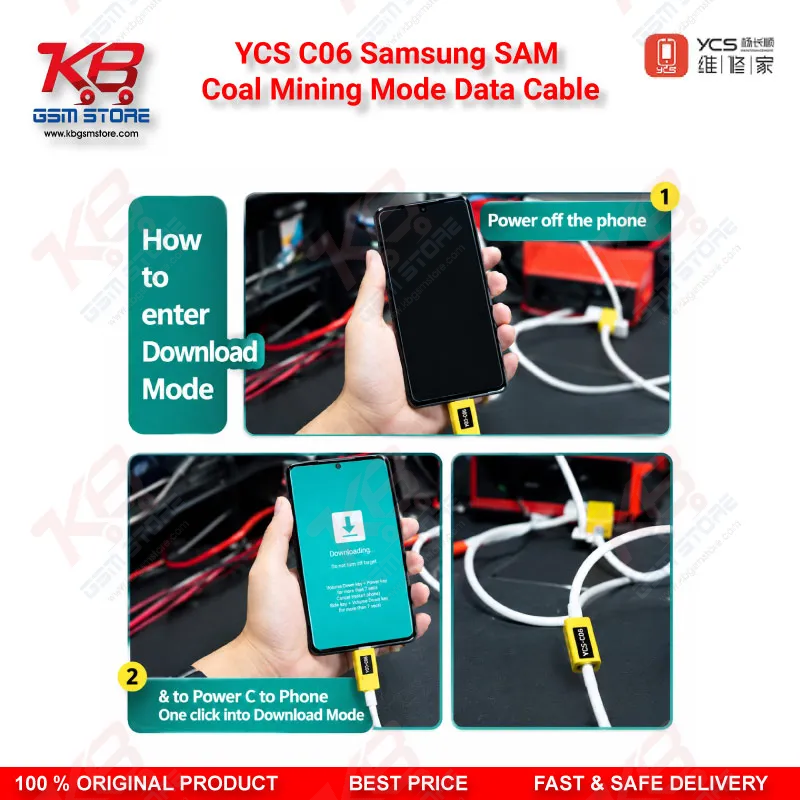 YCS C06 Samsung SAM Coal Mining Mode Data Cable Odin Flash