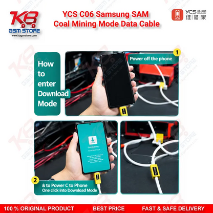 YCS C06 Samsung SAM Coal Mining Mode Data Cable Odin Flash