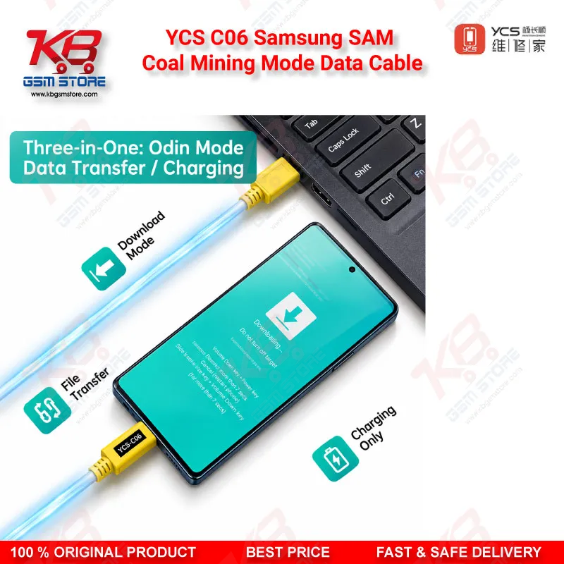 YCS C06 Samsung SAM Coal Mining Mode Data Cable Odin Flash