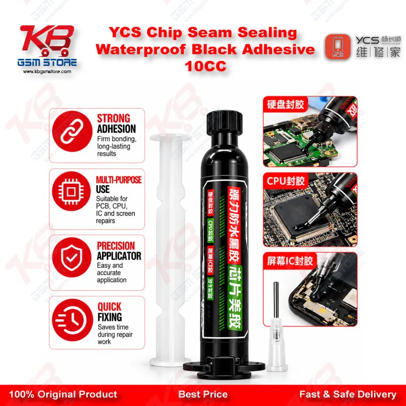 YCS Chip Seam Sealing Waterproof Black Adhesive 10CC