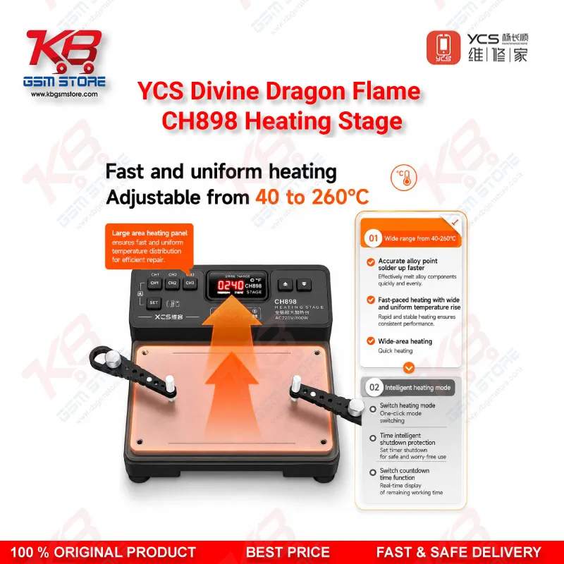 YCS CH898 Divine Dragon Heating Stage – iPhone Motherboard PCB Preheating Station
