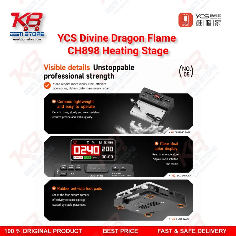 YCS CH898 Divine Dragon Heating Stage – iPhone Motherboard PCB Preheating Station
