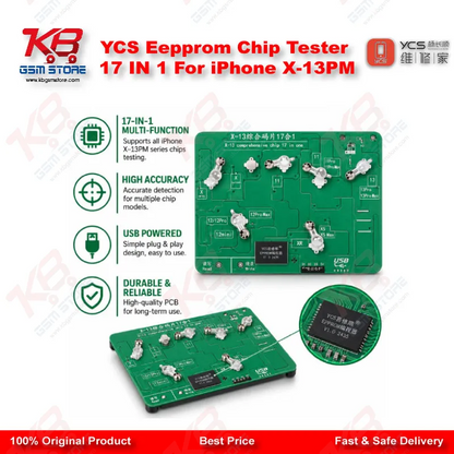 YCS Eepprom Chip Tester 17 IN 1 For iPhone X-13PM