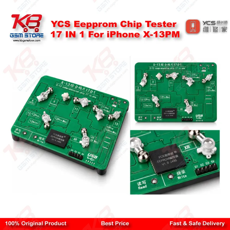 YCS Eepprom Chip Tester 17 IN 1 For iPhone X-13PM