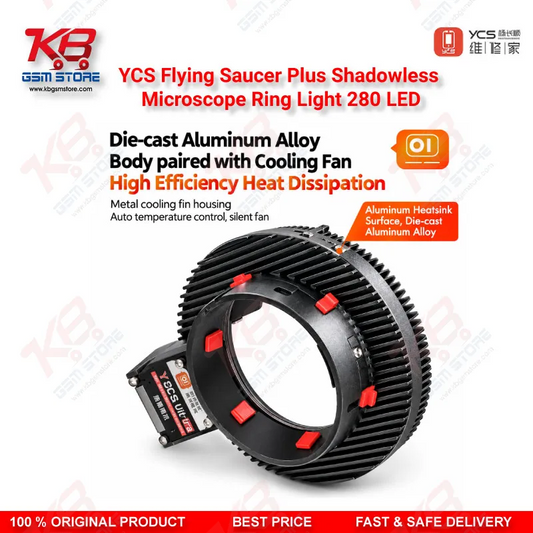 YCS Flying Saucer Plus Shadowless Microscope Ring Light 280 LED