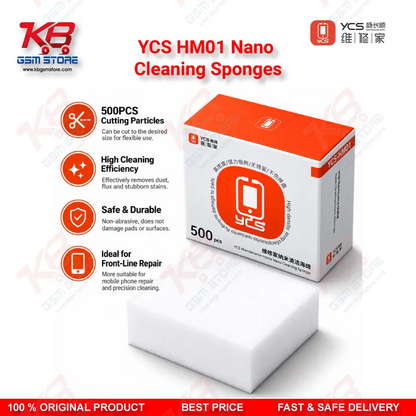 YCS HM01 Nano Cleaning Sponge (500pcs/Box) – Motherboard, Screen & Flux Cleaning Cotton for Mobile Repair