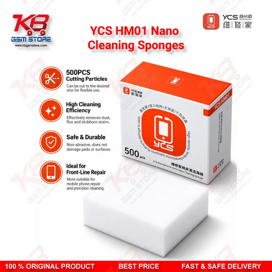 YCS HM01 Nano Cleaning Sponge (500pcs/Box) – Motherboard, Screen & Flux Cleaning Cotton for Mobile Repair