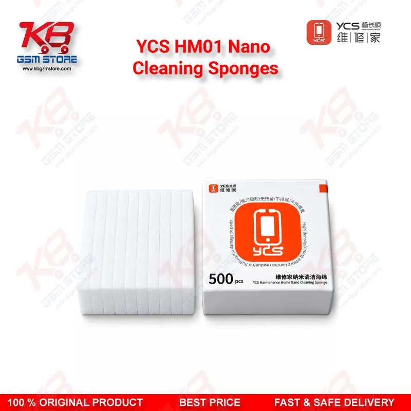 YCS HM01 Nano Cleaning Sponge (500pcs/Box) – Motherboard, Screen & Flux Cleaning Cotton for Mobile Repair