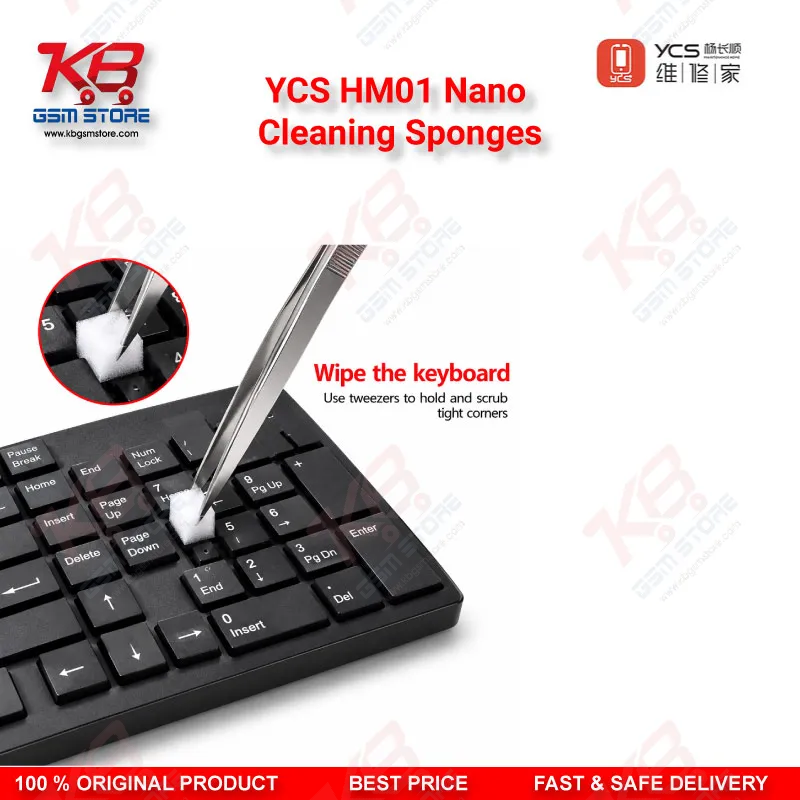 YCS HM01 Nano Cleaning Sponge (500pcs/Box) – Motherboard, Screen & Flux Cleaning Cotton for Mobile Repair