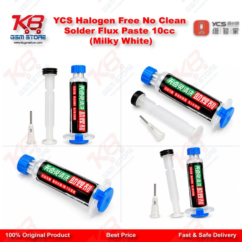 YCS Halogen Free No Clean Solder Flux Paste 10cc (Milky White)