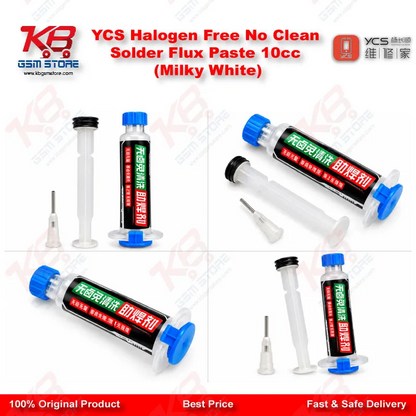 YCS Halogen Free No Clean Solder Flux Paste 10cc (Milky White)