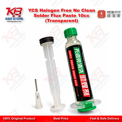 YCS Halogen Free No Clean Solder Flux Paste 10cc (Transparent)