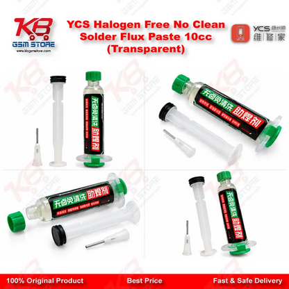 YCS Halogen Free No Clean Solder Flux Paste 10cc (Transparent)