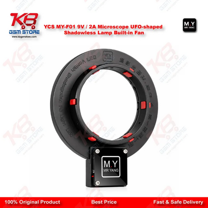 YCS MY-F01 UFO Shadowless Microscope Ring Light – 280 LED 1500LM with Cooling Fan