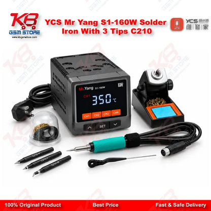 YCS Mr Yang S1-160W Solder Iron With 3 Tips C210