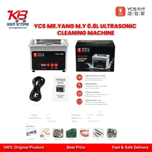 YCS Mr.Yang M.Y C08 0.8L Ultrasonic Cleaning Machine for Mobile PCB Motherboard IC Repair