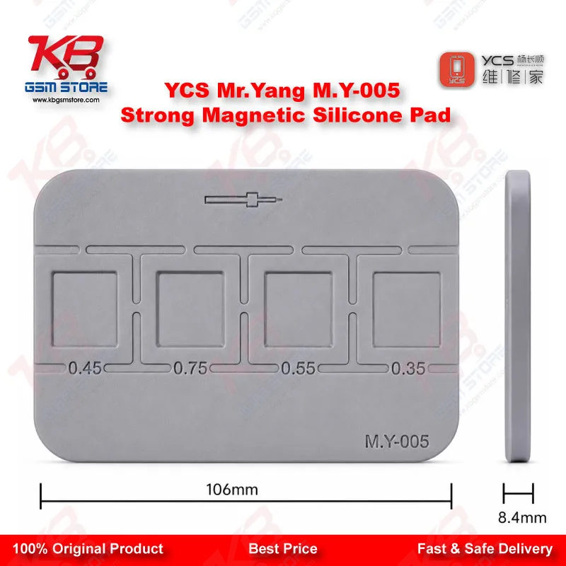 YCS Mr.Yang M.Y-005 Strong Magnetic Silicone Pad – Heat-Resistant Tin Planting Mat
