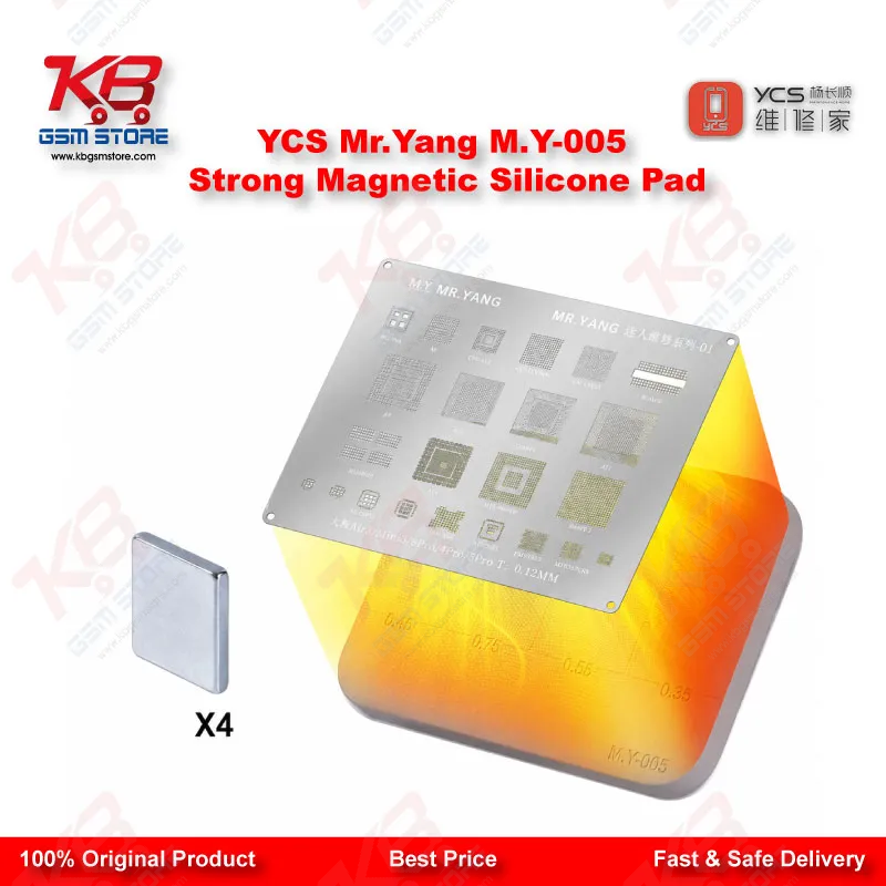 YCS Mr.Yang M.Y-005 Strong Magnetic Silicone Pad – Heat-Resistant Tin Planting Mat