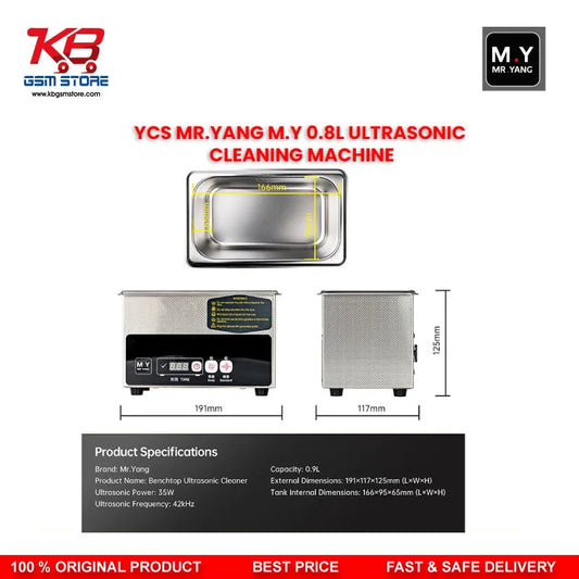 YCS Mr.Yang M.Y C08 0.8L Ultrasonic Cleaning Machine for Mobile PCB Motherboard IC Repair