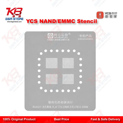 YCS Character Library Hard Disk BGA Reballing Stencil - EMMC/EMCP/NAND Chip Reballing Tool