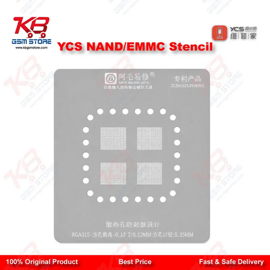 YCS Character Library Hard Disk BGA Reballing Stencil - EMMC/EMCP/NAND Chip Reballing Tool