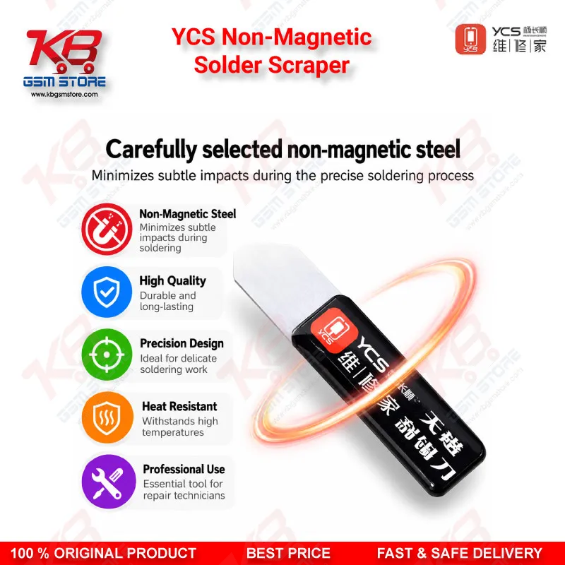 YCS Non-Magnetic Solder Scraper for CPU IC Tin Cleaning
