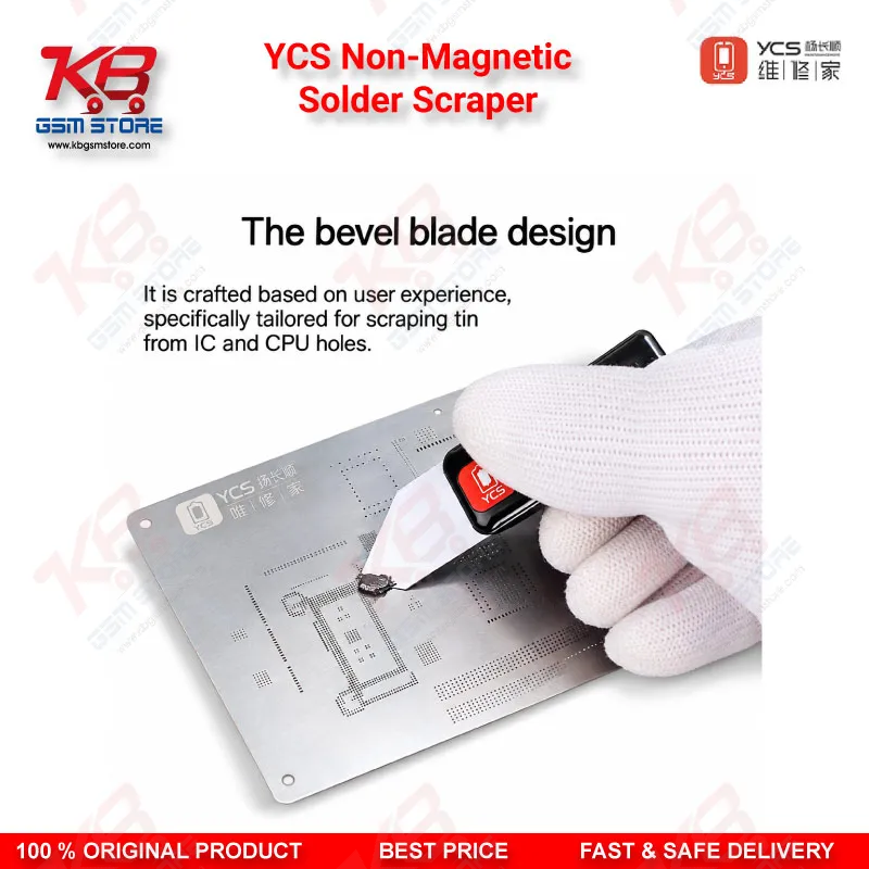YCS Non-Magnetic Solder Scraper for CPU IC Tin Cleaning