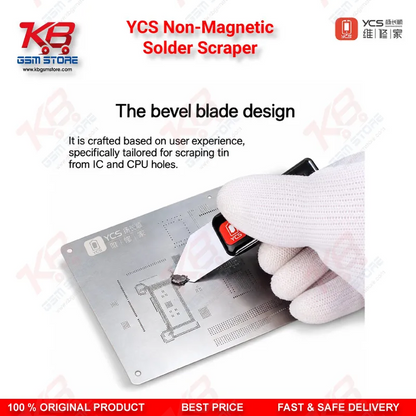 YCS Non-Magnetic Solder Scraper for CPU IC Tin Cleaning