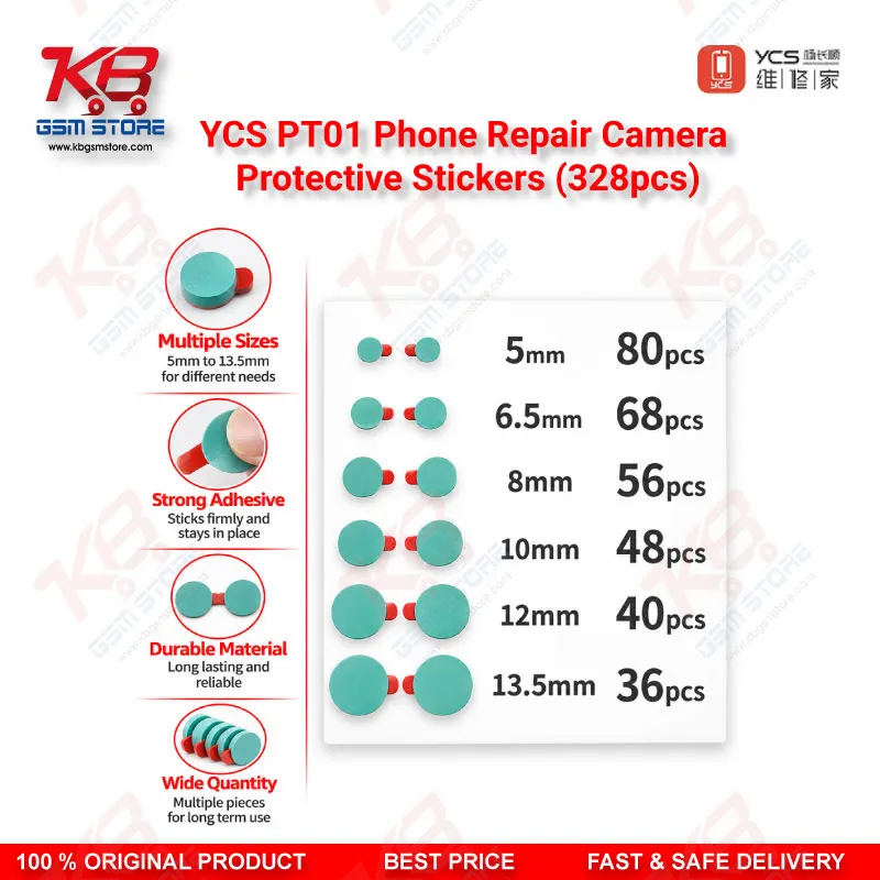 YCS PT01 Phone Repair Camera Protective Stickers (328pcs)