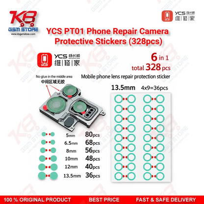 YCS PT01 Phone Repair Camera Protective Stickers (328pcs)