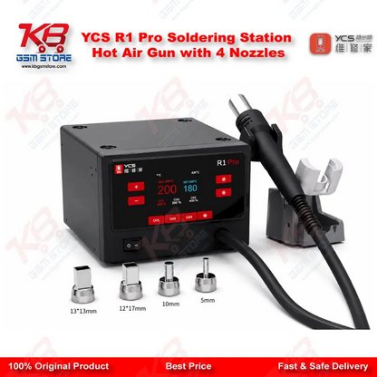 YCS R1 Pro Soldering Station Hot Air Gun with 4 Nozzles