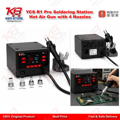 YCS R1 Pro Soldering Station Hot Air Gun with 4 Nozzles