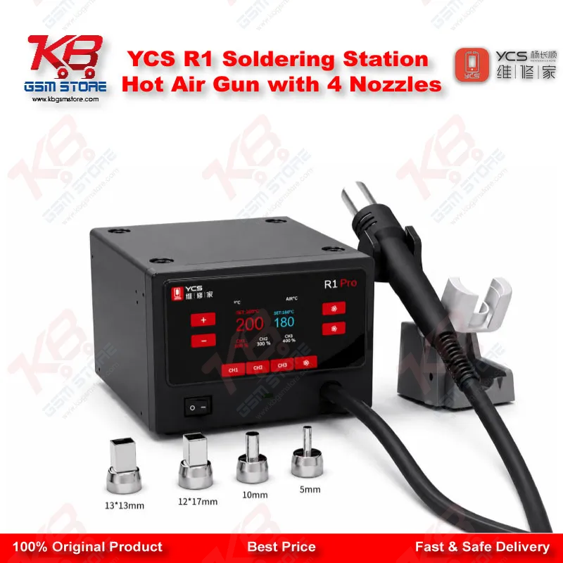 YCS R1 Soldering Station Hot Air Gun with 4 Nozzles