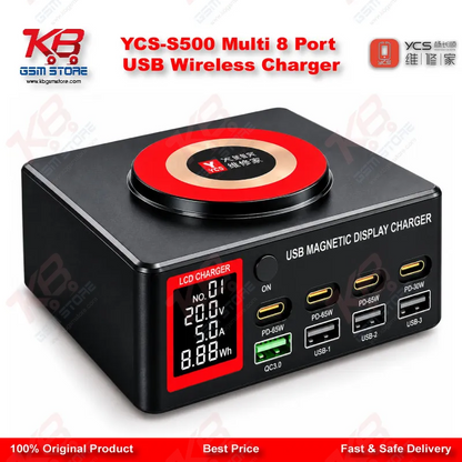 YCS-S500 Multi 8 Port USB Wireless Charger