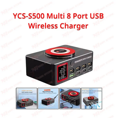 YCS-S500 Multi 8 Port USB Wireless Charger