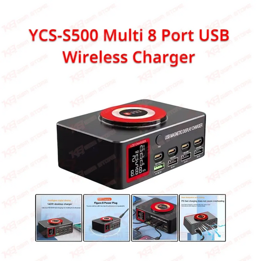 YCS-S500 Multi 8 Port USB Wireless Charger