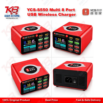 YCS-S550 Multi 8 Port USB Wireless Charger