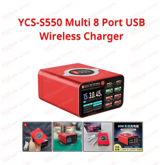 YCS-S550 Multi 8 Port USB Wireless Charger