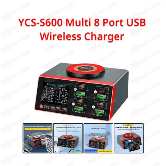 YCS-S600 Multi 8 Port USB Wireless Charger
