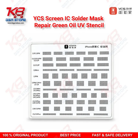 YCS Screen IC Solder Mask Repair Green Oil UV Stencil iPhone