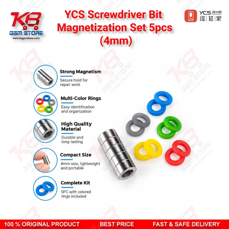 YCS Screwdriver Bit Magnetization Set 5pcs (4mm) for Phones