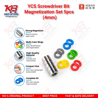 YCS Screwdriver Bit Magnetization Set 5pcs (4mm) for Phones