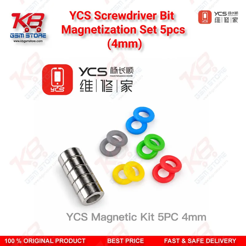 YCS Screwdriver Bit Magnetization Set 5pcs (4mm) for Phones