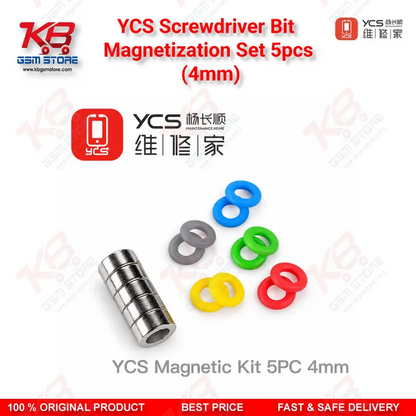 YCS Screwdriver Bit Magnetization Set 5pcs (4mm) for Phones