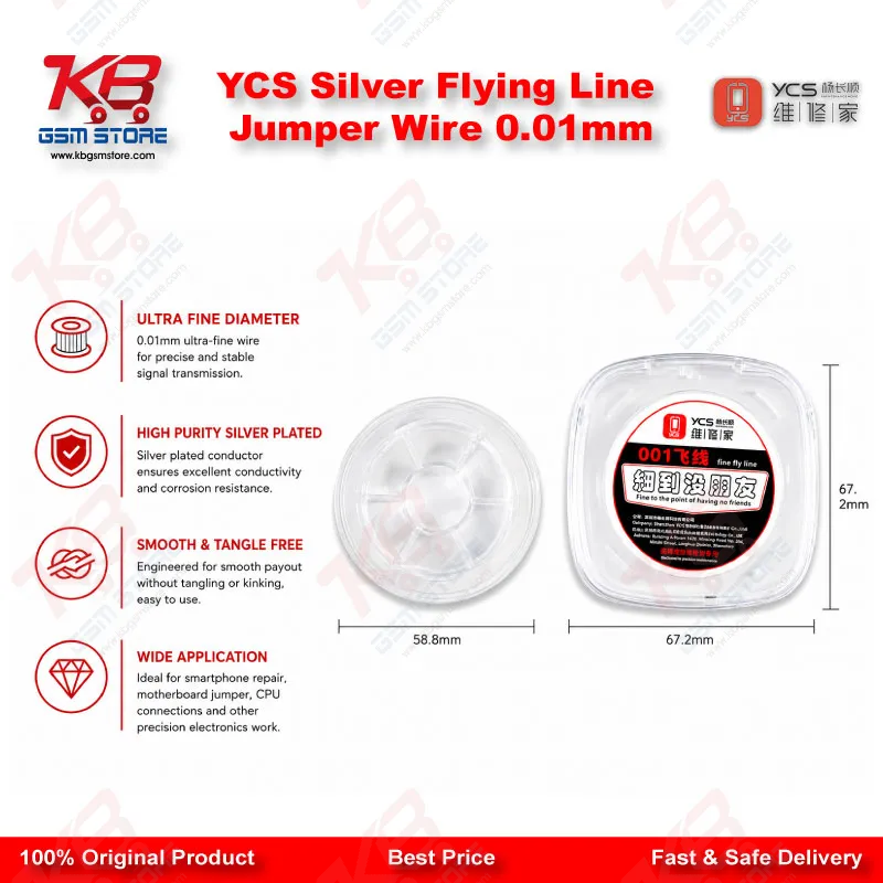 YCS Silver Flying Line Jumper Wire 0.01mm
