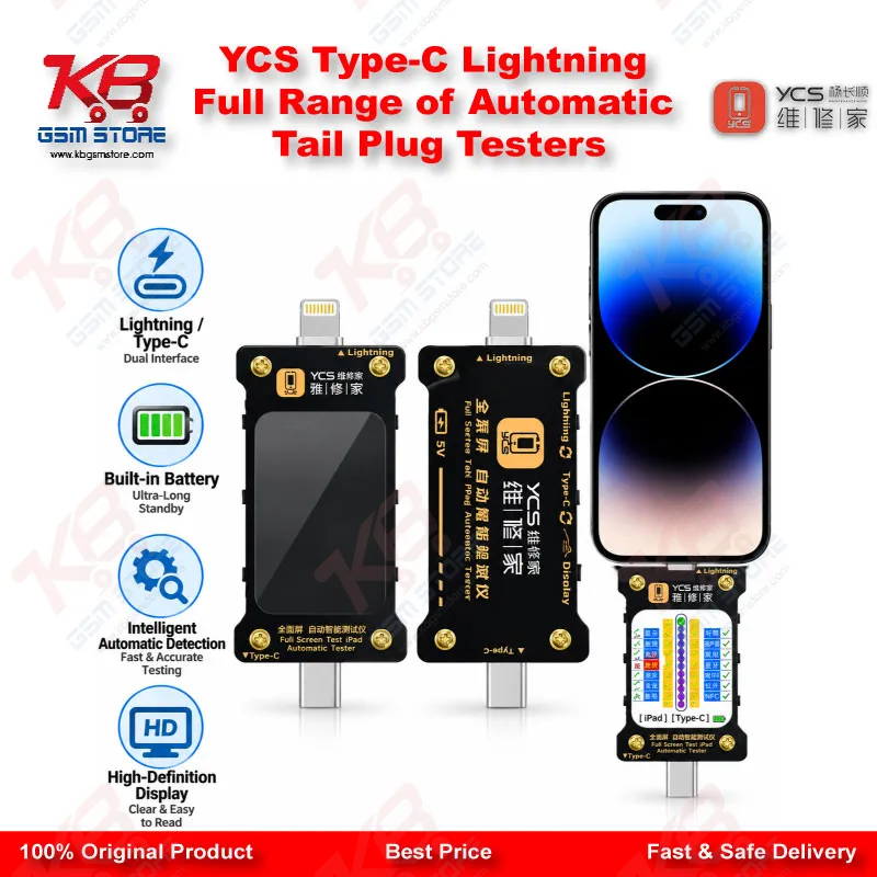 YCS Type-C Lightning Full Range of Automatic Tail Plug Testers
