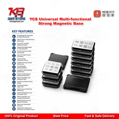 YCS Universal Multi-functional Strong Magnetic Base for IC Reballing & BGA Tin Planting