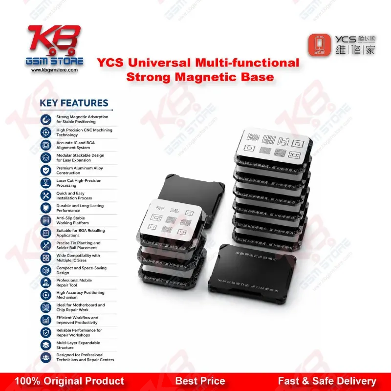YCS Universal Multi-functional Strong Magnetic Base for IC Reballing & BGA Tin Planting