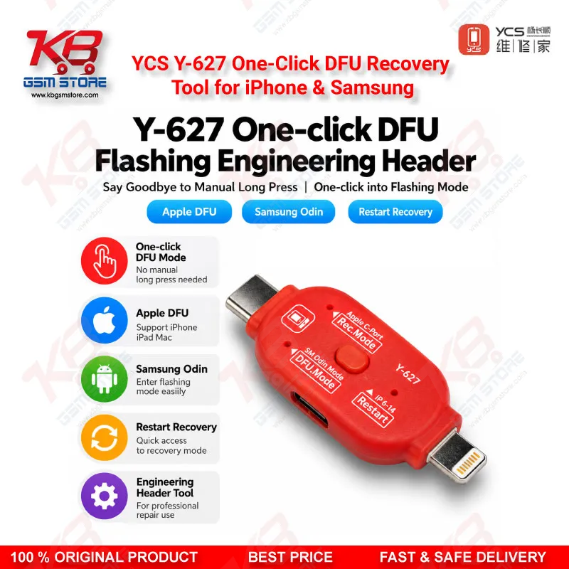 YCS Y-627 One-Click DFU Recovery Tool for iPhone & Samsung
